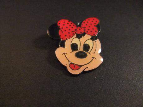 Minnie Mouse (vriendinnetje van Mickey Mouse) met rode strik in het haar ( stippen)
